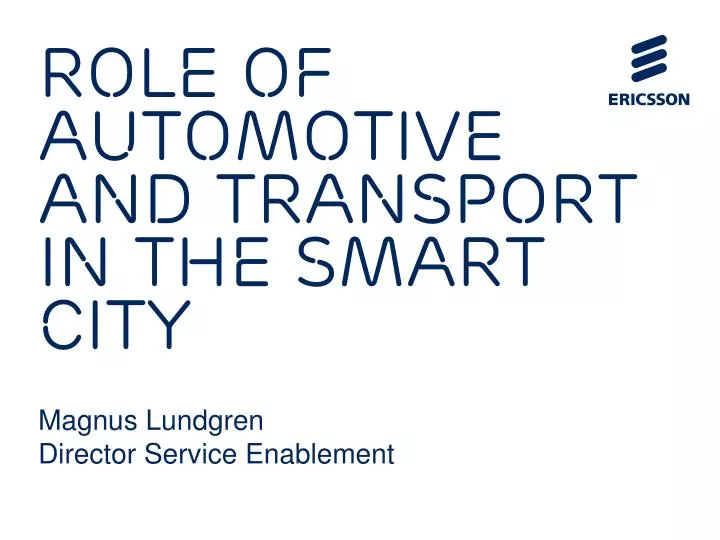 role of automotive and transport in the smart city