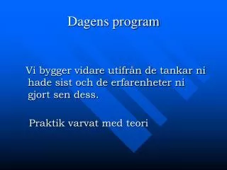 dagens program