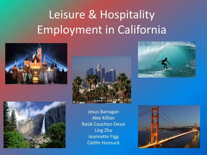 leisure hospitality employment in california