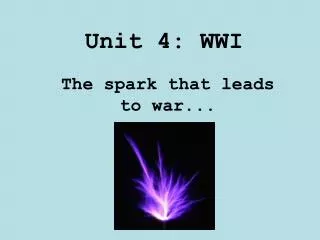 Unit 4: WWI