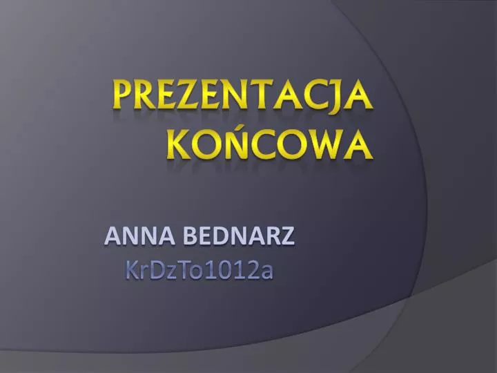 prezentacja ko cowa