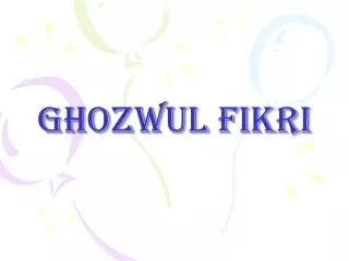 ghozwul fikri