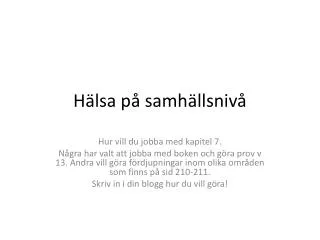 h lsa p samh llsniv