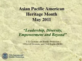 Asian Pacific American Heritage Month May 2011