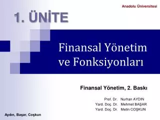 finansal y netim ve fonksiyonlar