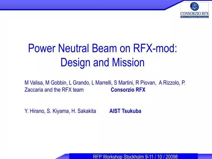 power neutral beam on rfx mod design and mission
