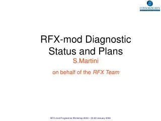 RFX-mod Diagnostic Status and Plans S.Martini on behalf of the RFX Team