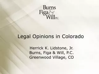 Legal Opinions in Colorado
