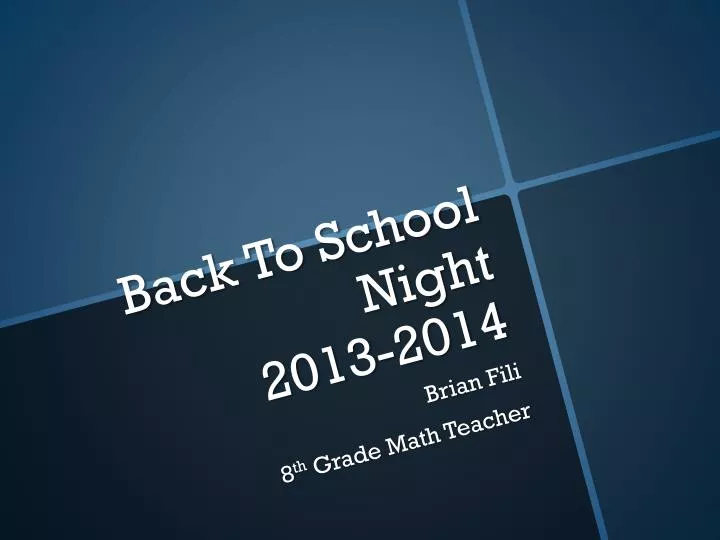 back to school night 2013 2014
