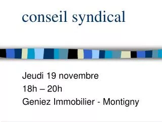 conseil syndical