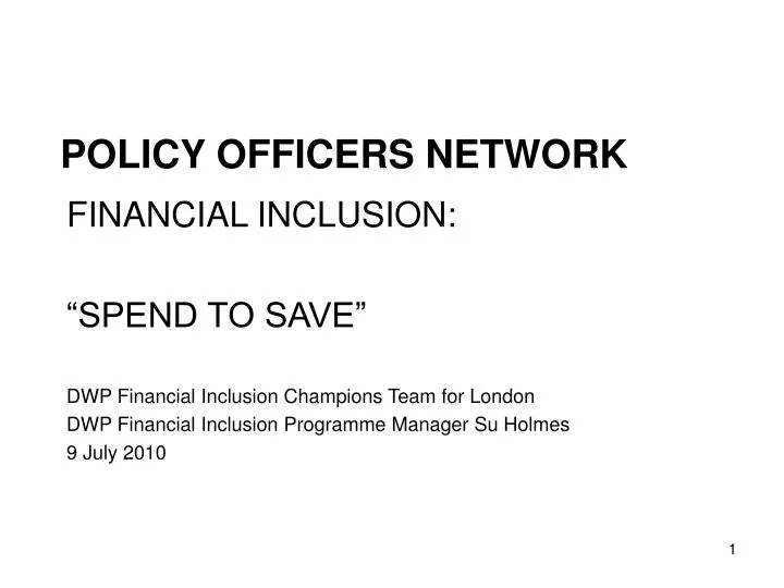 policy officers network
