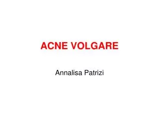 acne volgare