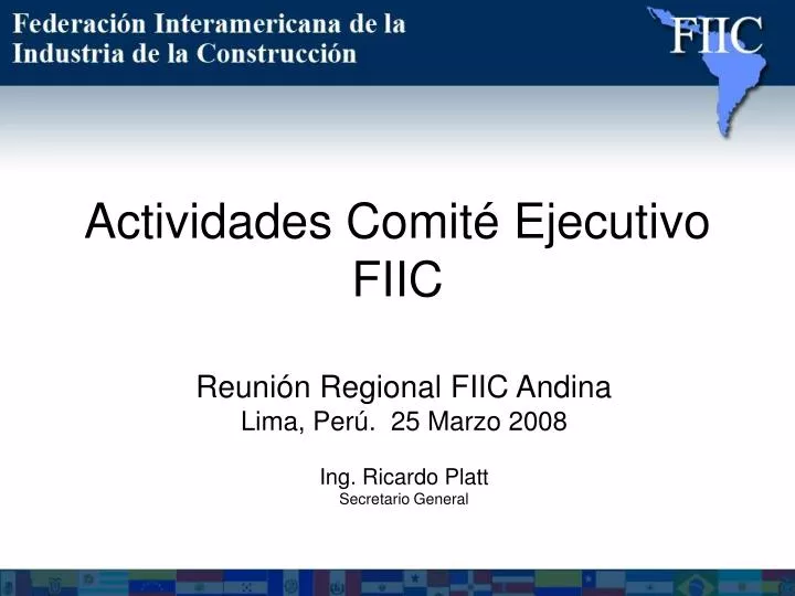 actividades comit ejecutivo fiic