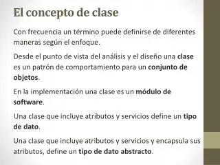 el concepto de clase