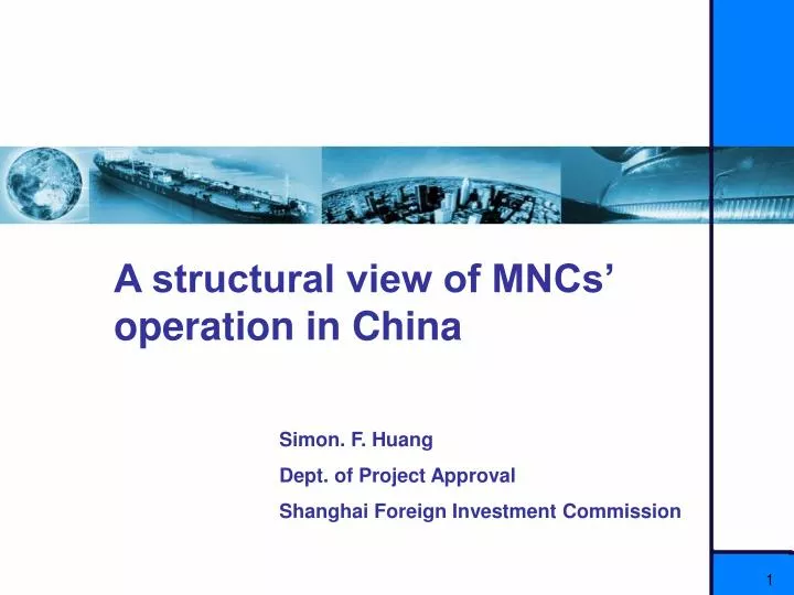 a structural view of mncs operation in china