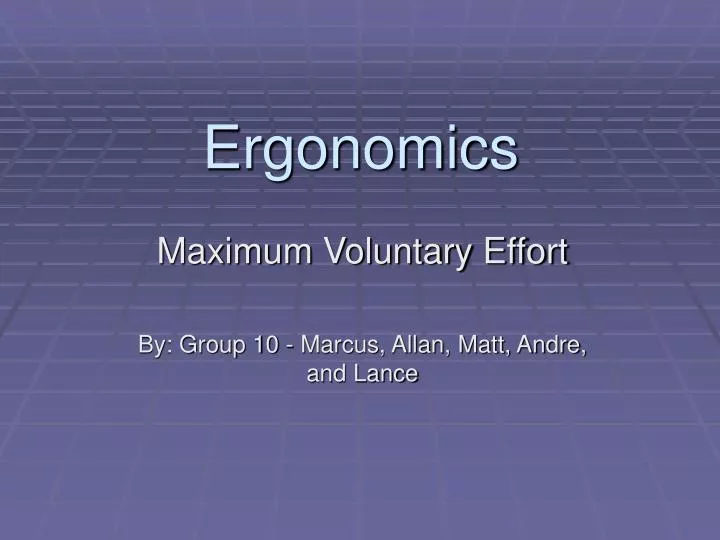 ergonomics