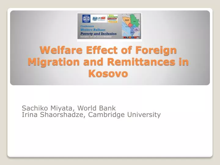 welfare effect of foreign migration and remittances in kosovo