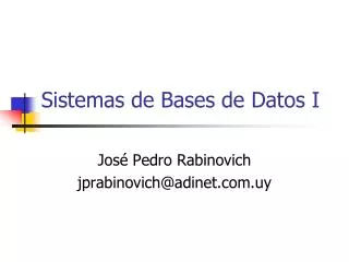 PPT - SISTEMAS GESTORES DE BASES DE DATOS PowerPoint Presentation, Free ...