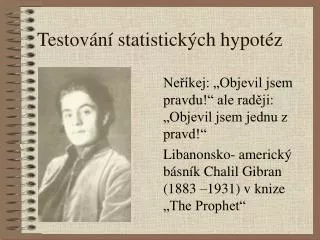 testov n statistick ch hypot z