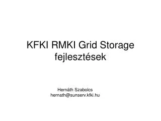 kfki rmki grid storage fejleszt sek