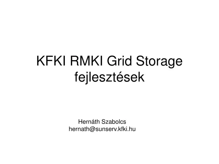 kfki rmki grid storage fejleszt sek
