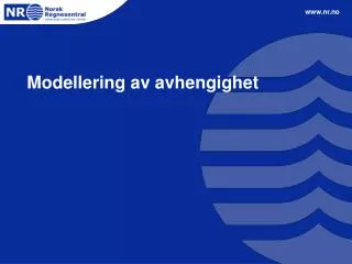 modellering av avhengighet