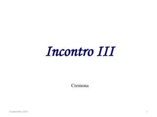 incontro iii