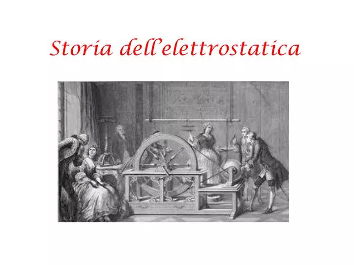 storia dell elettrostatica