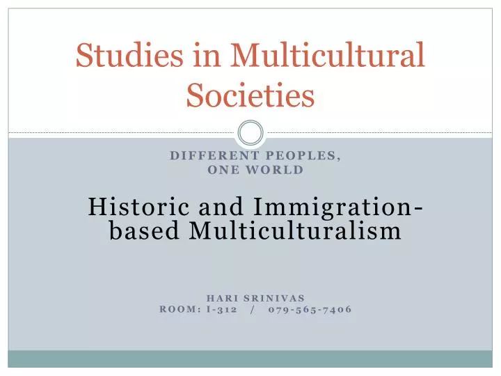 studies in multicultural societies