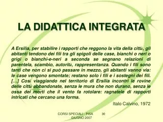 la didattica integrata