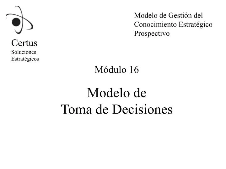 modelo de toma de decisiones