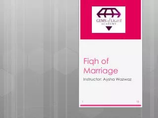 Fiqh of Marriage