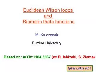 Euclidean Wilson loops and Riemann theta functions