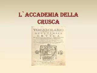l accademia della crusca