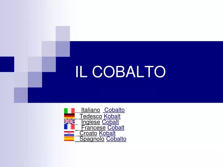 il cobalto