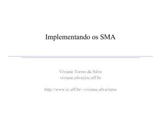 implementando os sma