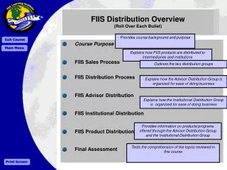 FIIS Distribution Overview (Roll Over Each Bullet)