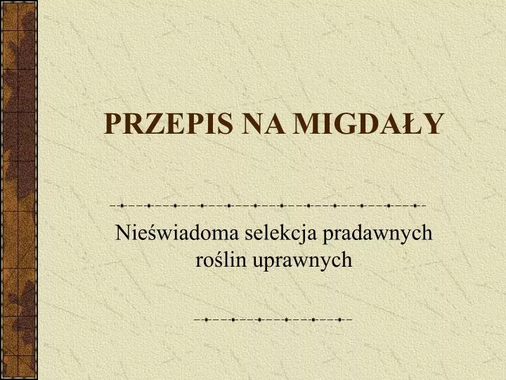 przepis na migda y