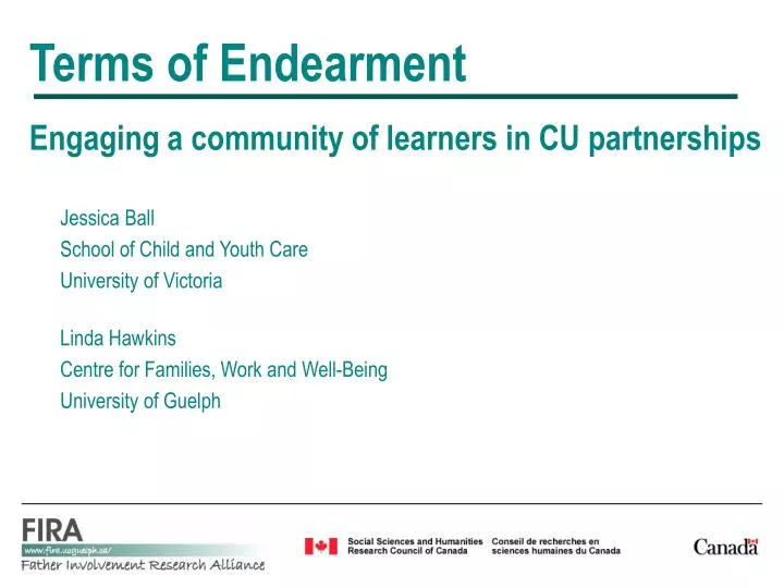 terms of endearment eng aging a community of learners in cu partnerships