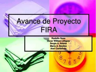 avance de proyecto fira