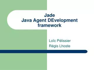 jade java agent development framework