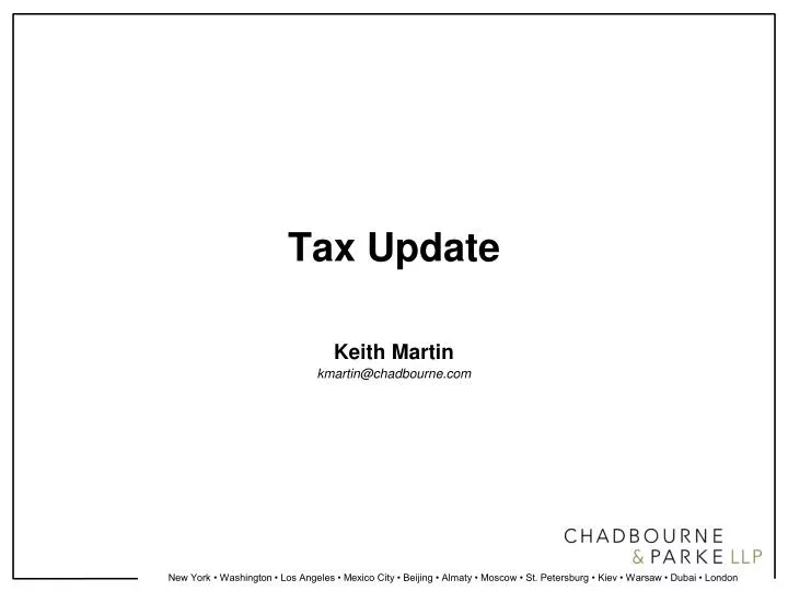 tax update