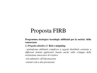 proposta firb