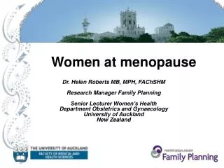 Women at menopause