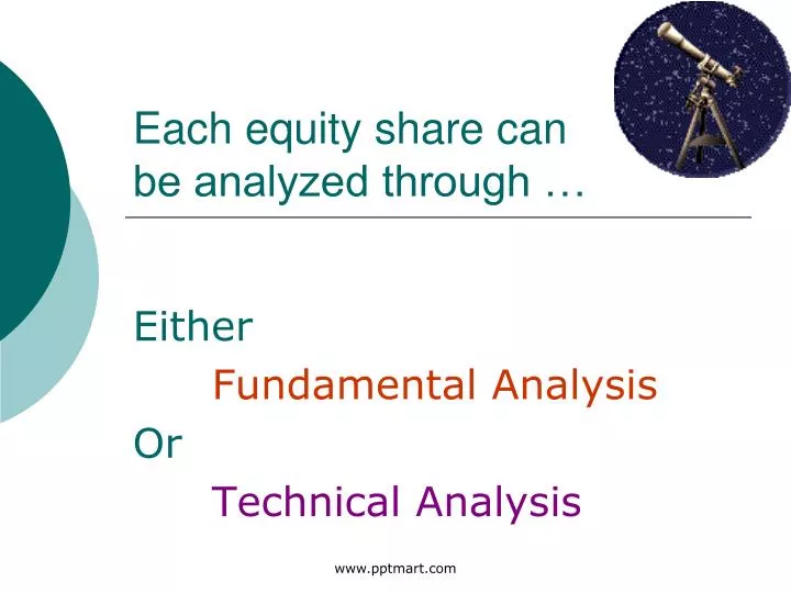 each equity share can be analyzed through
