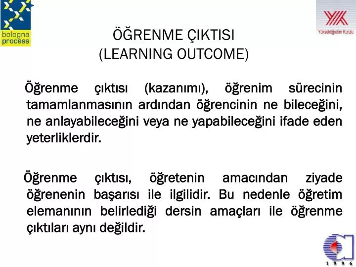 renme iktisi learning outcome
