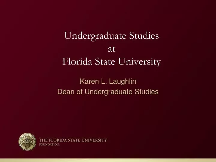undergraduate studies at florida state university