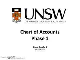 Chart of Accounts Phase 1 Diane Croxford Finance Division