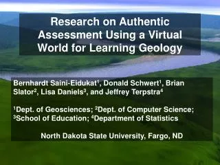 Research on Authentic Assessment Using a Virtual World for Learning Geology