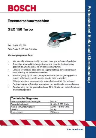 excenterschuurmachine gex 150 turbo